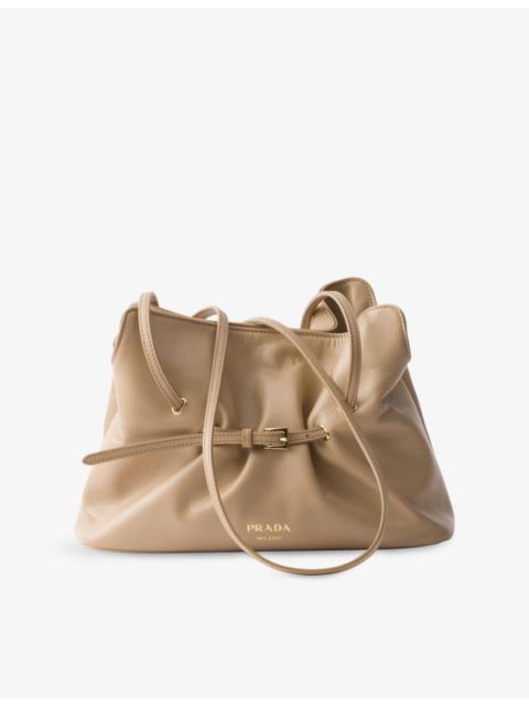 Prada Small Dada Leather Shoulder Bag