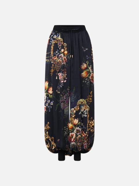 CAMILLA RELAXED TRACK PANT WITH RIBBED HEM NIGHT GARDEN