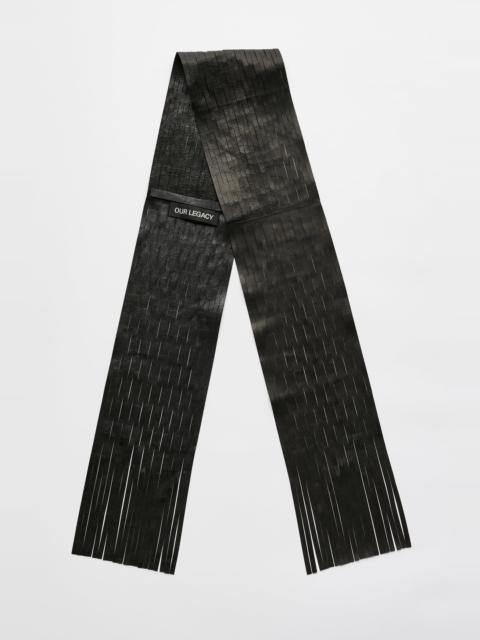 Our Legacy Cut Scarf Void Black Natural Horsehide