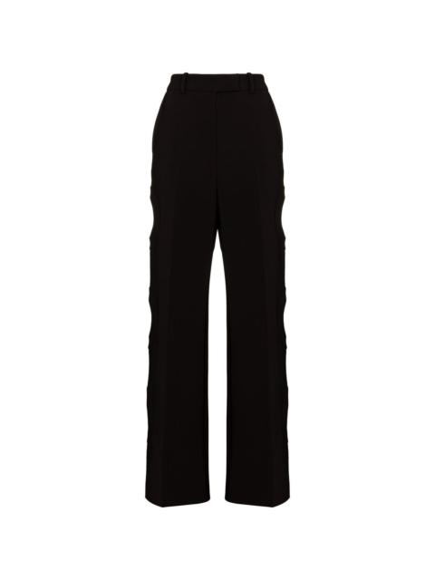 circle cut-out trousers