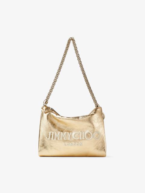 JIMMY CHOO Callie Shoulder
Gold Metallic Nappa Shoulder Bag with Jimmy Choo Embroidery