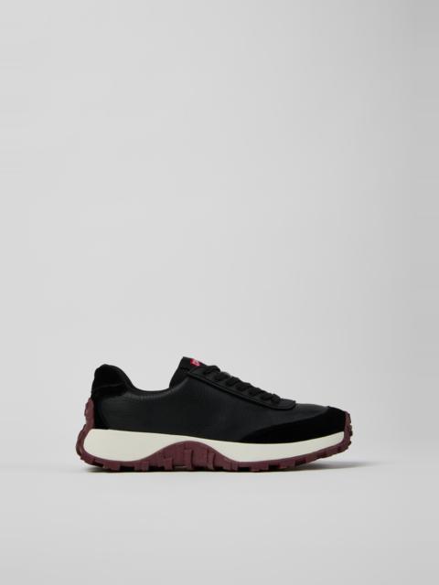 CAMPER Drift Trail Black Leather and Nubuck Sneakers for Women.