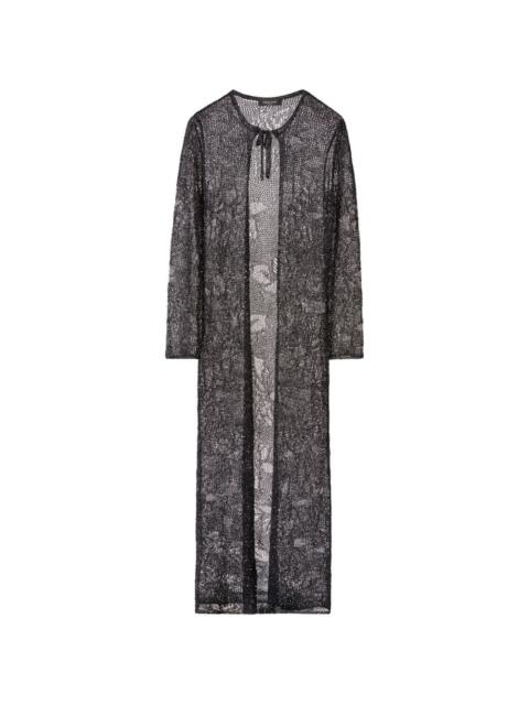 FABIANA FILIPPI tie-neck long-sleeve cardi-coat