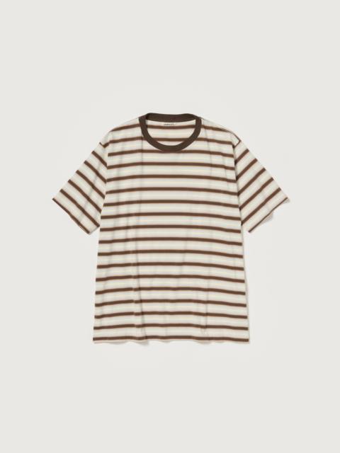 AURALEE GRADIENT STRIPE JERSEY TEE