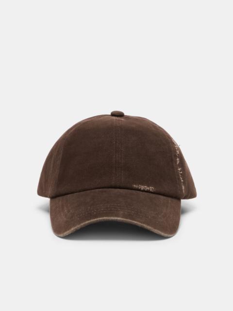 dolce vita DISTRESSED BASEBALL CAP DARK BROWN