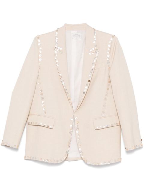 forte_forte button-embellished blazer