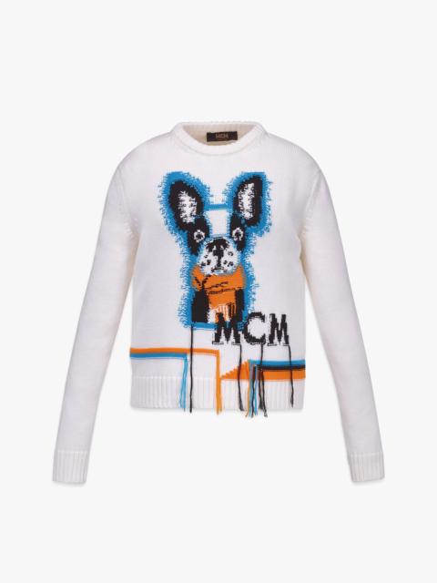 MCM Women’s Intarsia M Pup Sweater in Wool