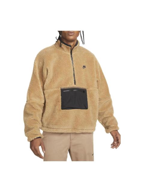 Nike Nike Club Fleece Anorak 1/2 Zip Pullover Jacket 'Khaki' DQ4880-010