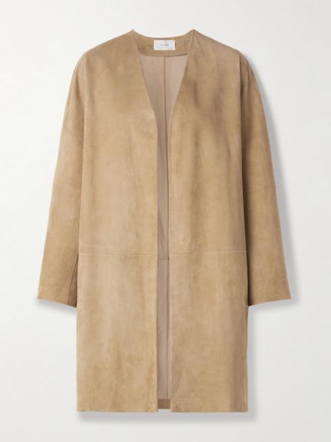 The Row Alarico suede coat Beige