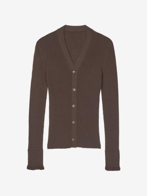 CECILIE BAHNSEN CBFolke flower-button ribbed cardigan