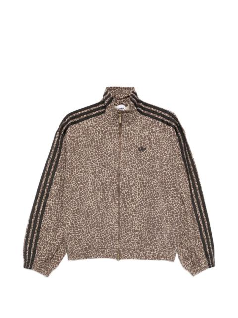 adidas three stripe animal print jacket