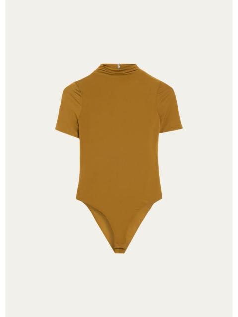 RONNY KOBO Tommy Mock-Neck Jersey Bodysuit