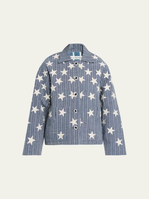ALIX OF BOHEMIA Western Plaid Star Embroidered Jacket
