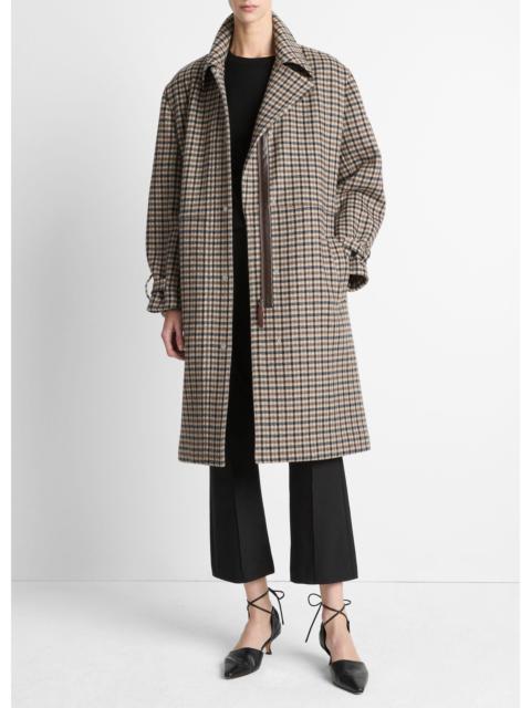 Vince Plaid Car Coat