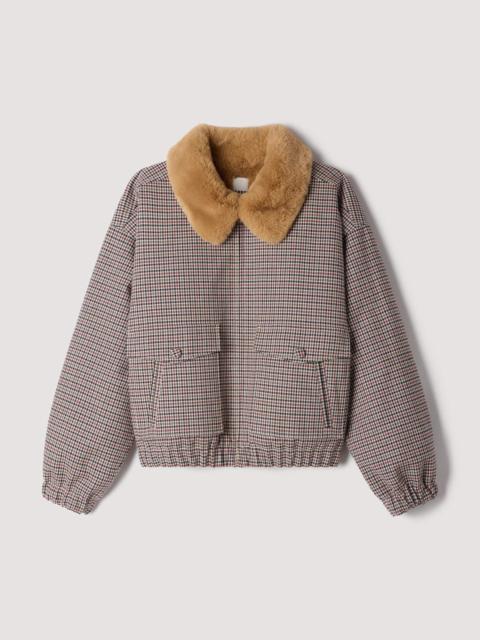 Sandro FAUX FUR-LINED COAT