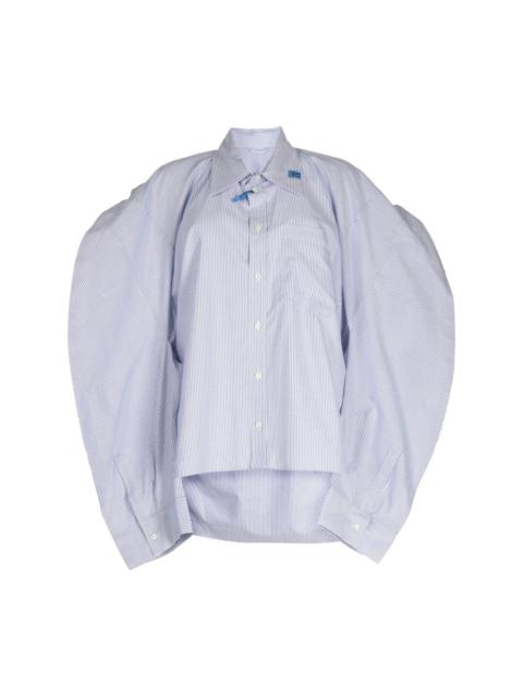 Maison MIHARAYASUHIRO striped wide-sleeves cotton shirt