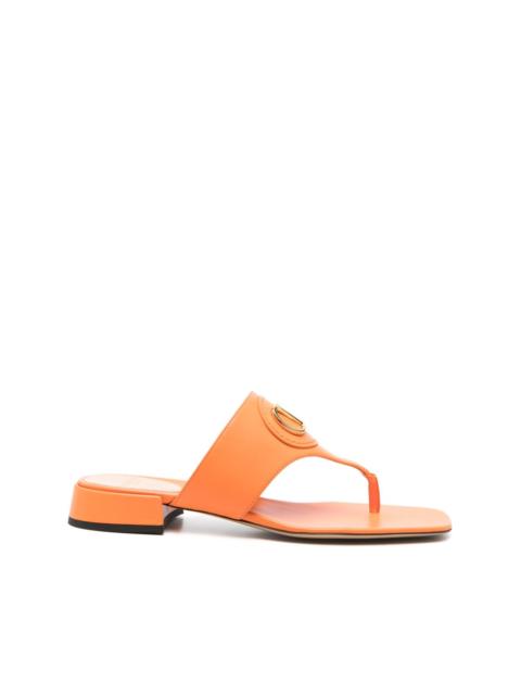 Valentino VLogo leather slides