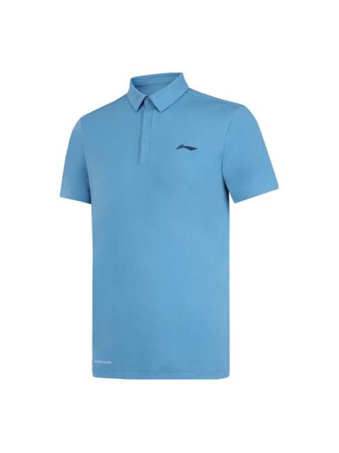 Li-Ning Logo Lifestyle Polo Shirt 'Sky Blue' APLT031-7