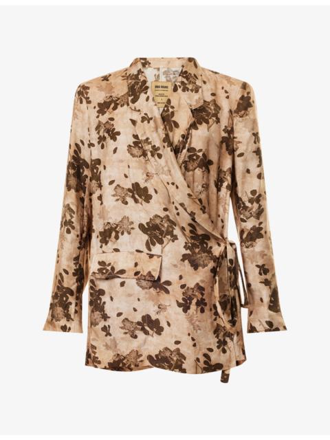 UMA WANG Khloe Floral-Print Woven Jacket