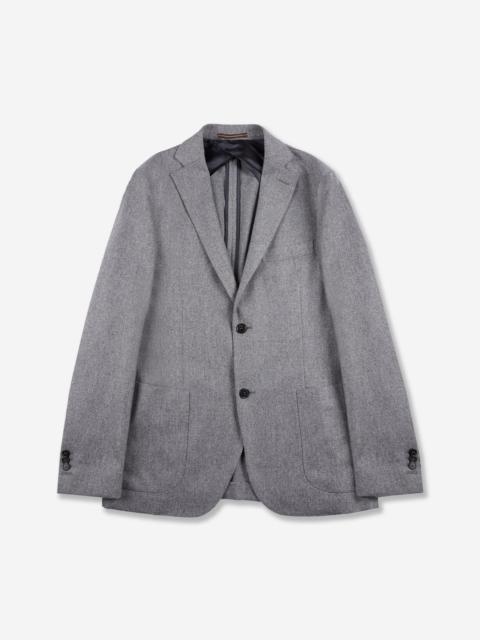 SLOWEAR Slim fit wool and cashmere flannel jacket