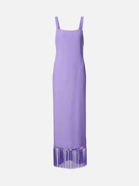 Taller Marmo Palermo fringed crêpe cady maxi dress
