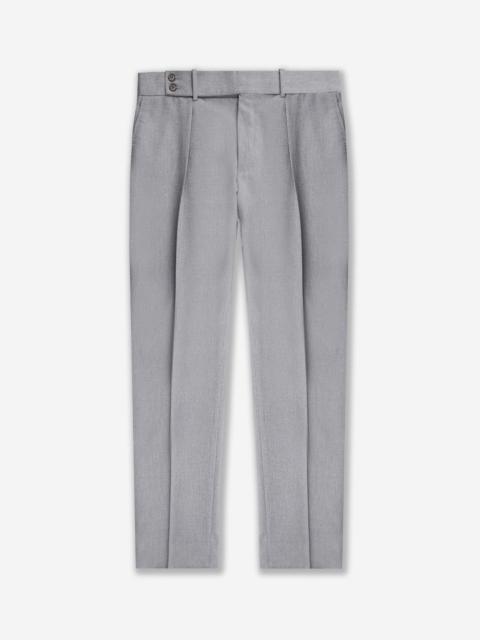 SLOWEAR Regular fit wool and cotton drill trousers