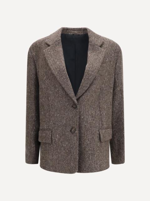 Brunello Cucinelli Single-breasted virgin wool blend Jacket