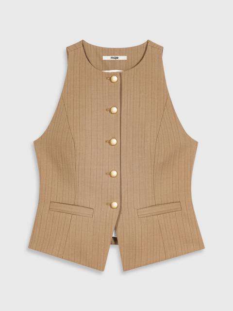 maje Long tailored vest