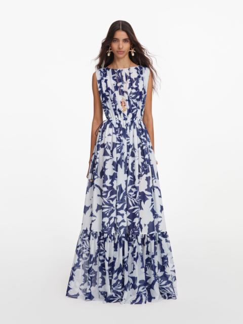 self-portrait Printed Georgette Maxi Dress