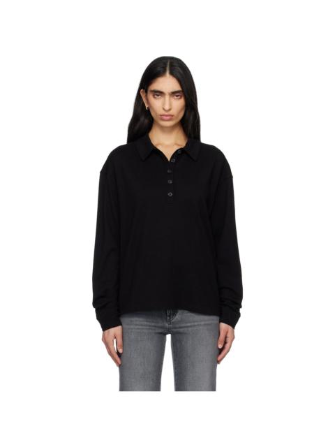 KHAITE Black Faithful Polo