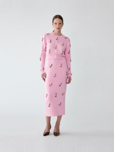 CAROLINA HERRERA Floral-Embroidered Cardigan