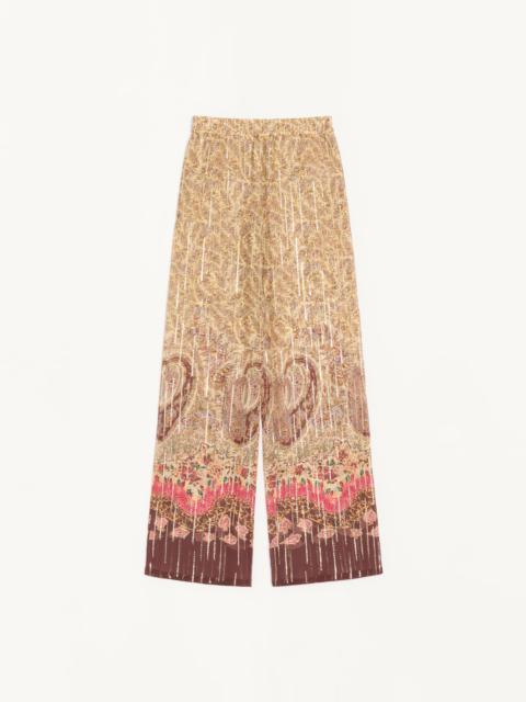 Valentino PEKIN TROUSERS WITH VOYAGE IMAGINAIRE PAISLEY PRINT