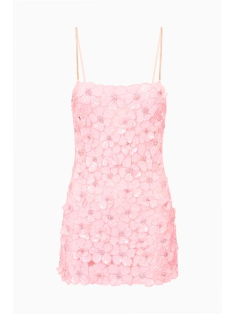 LoveShackFancy Aleria Hand-Beaded Sequin Mini Dress