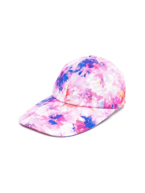 MSGM painted effect floral print cap