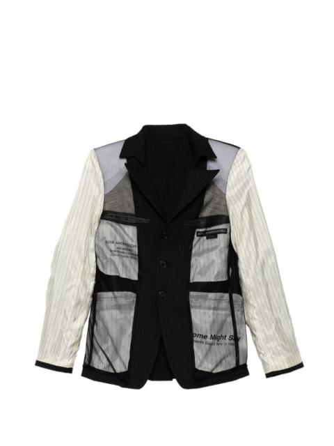 Andersson Bell pinstripe deconstructed jacket