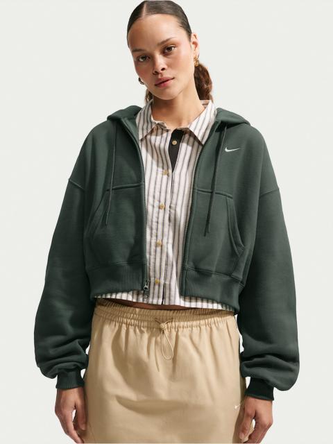 Nike Nike Studio Fleece Medium Weight Women's Oversized Full-Zip Cropped Hoodie