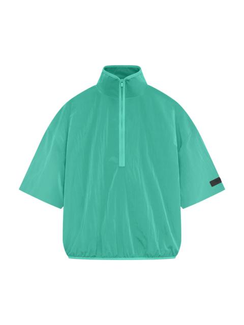 Fear of God Essentials Crinkle Nylon Half Zip Short-Sleeve Shirt 'Mint Leaf'