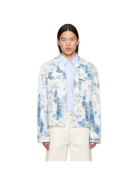 FENG CHEN WANG Blue & White Printed Jacket