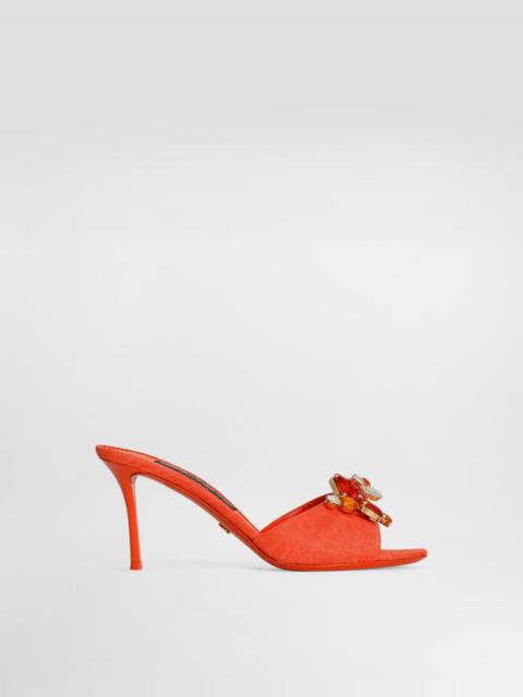 Dolce & Gabbana Brocade mules with embroidery