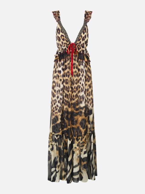CAMILLA FRILL BRALETTE LONG DRESS LEOTIGRA LAND