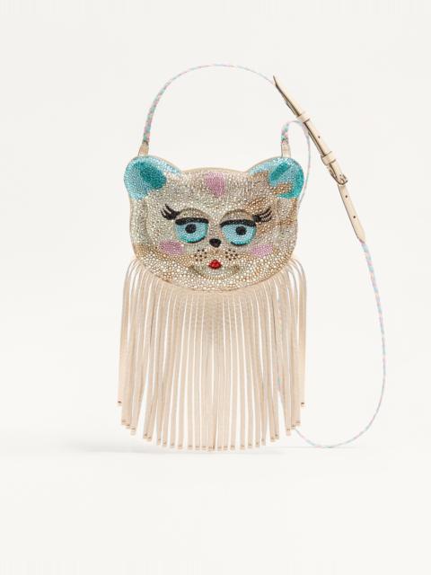 Valentino VALENTINO GARAVANI LE CHAT DE LA MAISON SHOULDER BAG WITH RHINESTONES
