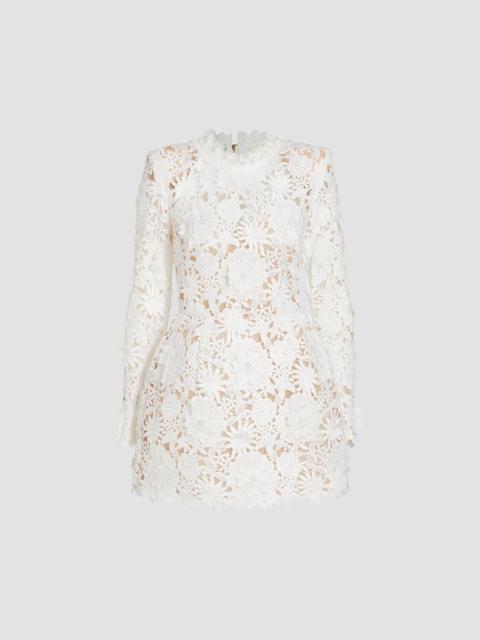 BRONX BANCO Women's Maia Lace Long-Sleeve Minidress - White