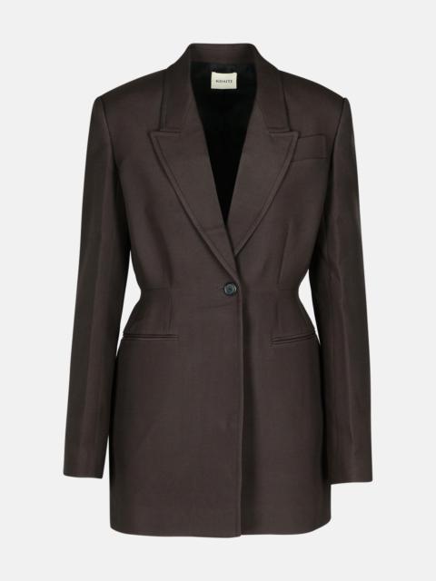 'BECKETT' BROWN VISCOSE BLEND COAT