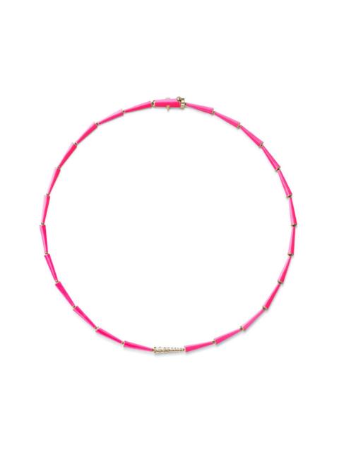 MELISSA KAYE Neon Pink Lola Linked Necklace