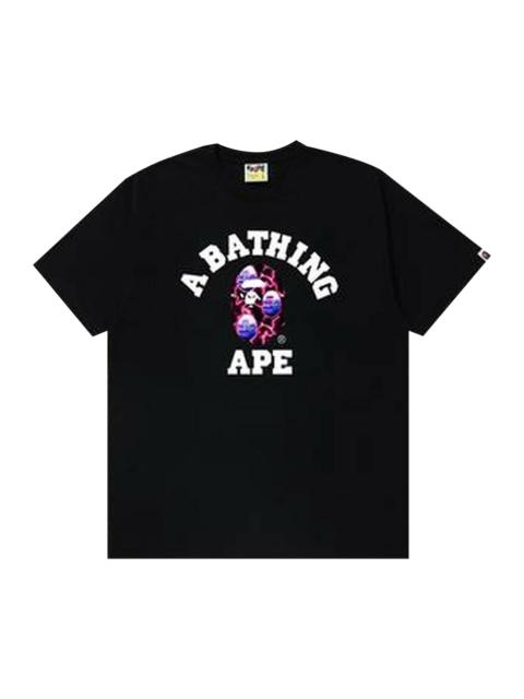 BAPE Lightning College Tee 'Black/Black'