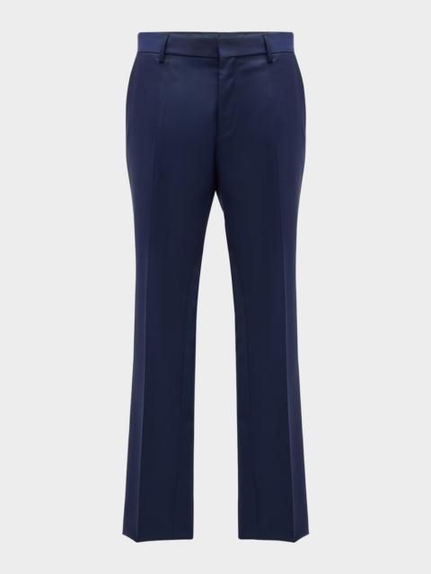 BOSS Men's Genesis Slim-Fit Wool Trousers, Dark Blue