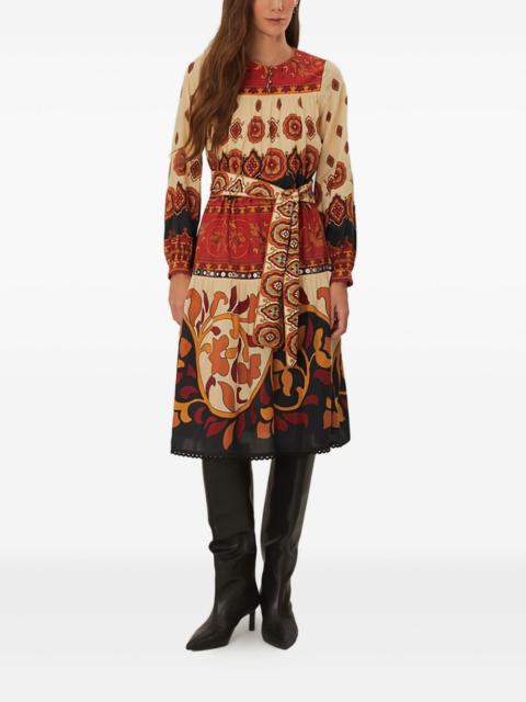 FARM RIO Ainka Tiles belted dress