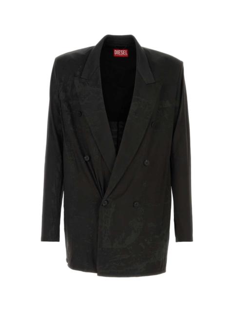 Diesel Diesel Stretch Acetate Blazer — Black