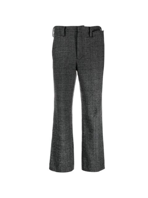 Yohji Yamamoto houndstooth straight-leg trousers