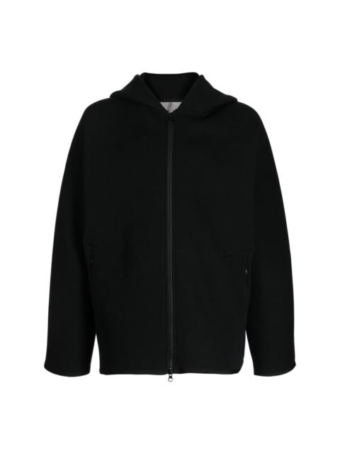 hooded zip-up jacket